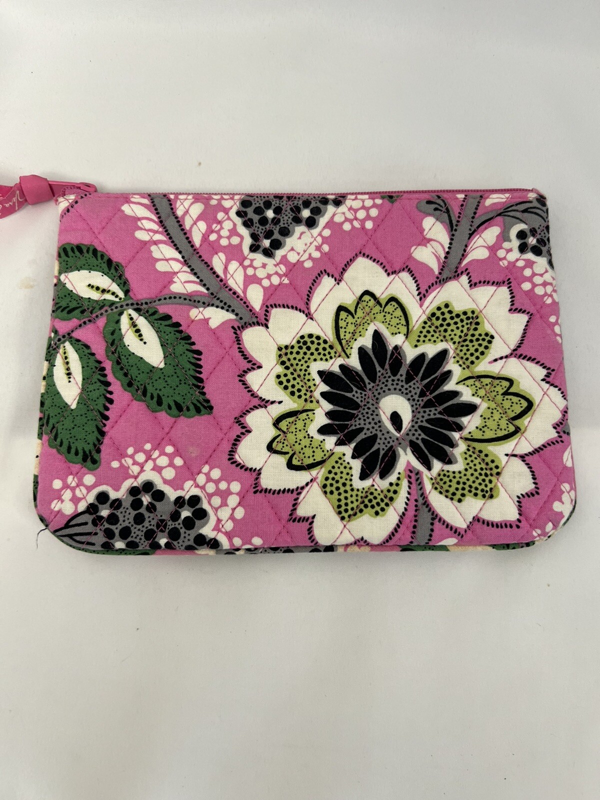 Vera Bradley Priscilla Pink Bouquet Cosmetic Bag Retired Pouch Lined eBay