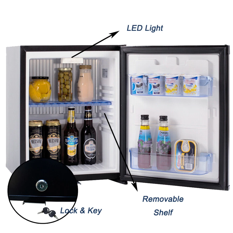 Mini Refrigerator RV Cooler 12V/110V Fridge Truck Motorhome Camper 1.1 Cu AC DC - Image 2 of 4