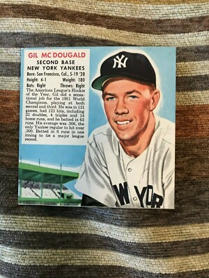 1952 Gil Mc Dougald Red Man Chewing Tobacco baseball card