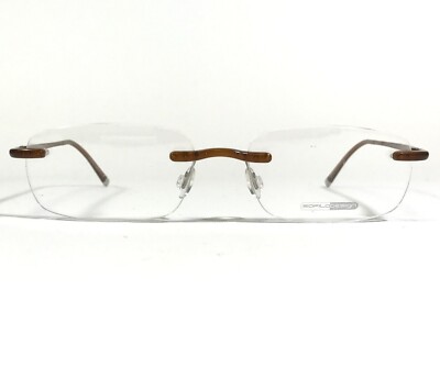 Safilo SD 124/A 2j8 Brille Rahmen Braune Rechteckig Rahmenlose 52-18-140