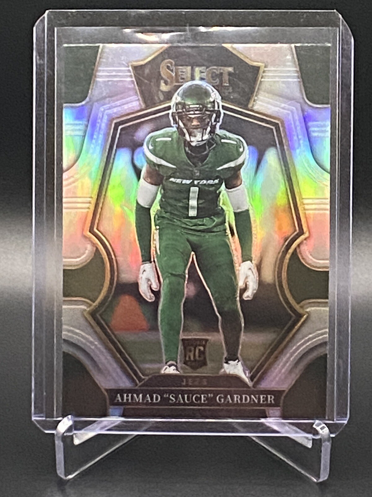 2022 Panini Select Football Ahmad Gardner 177 Silver RC Jets NM-MT