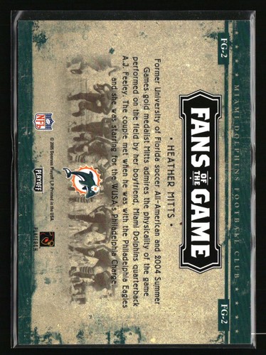 Heather Mitts 2005 Playoff Prestige #FG-2 FOOTBALL Card - Picture 2 of 2