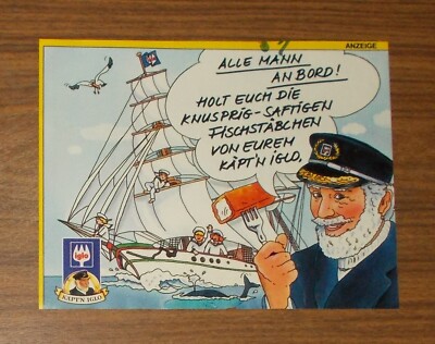 Seltene Werbung KÄPT'N IGLO Fischstäbchen - Alle Mann an Bord! 1989