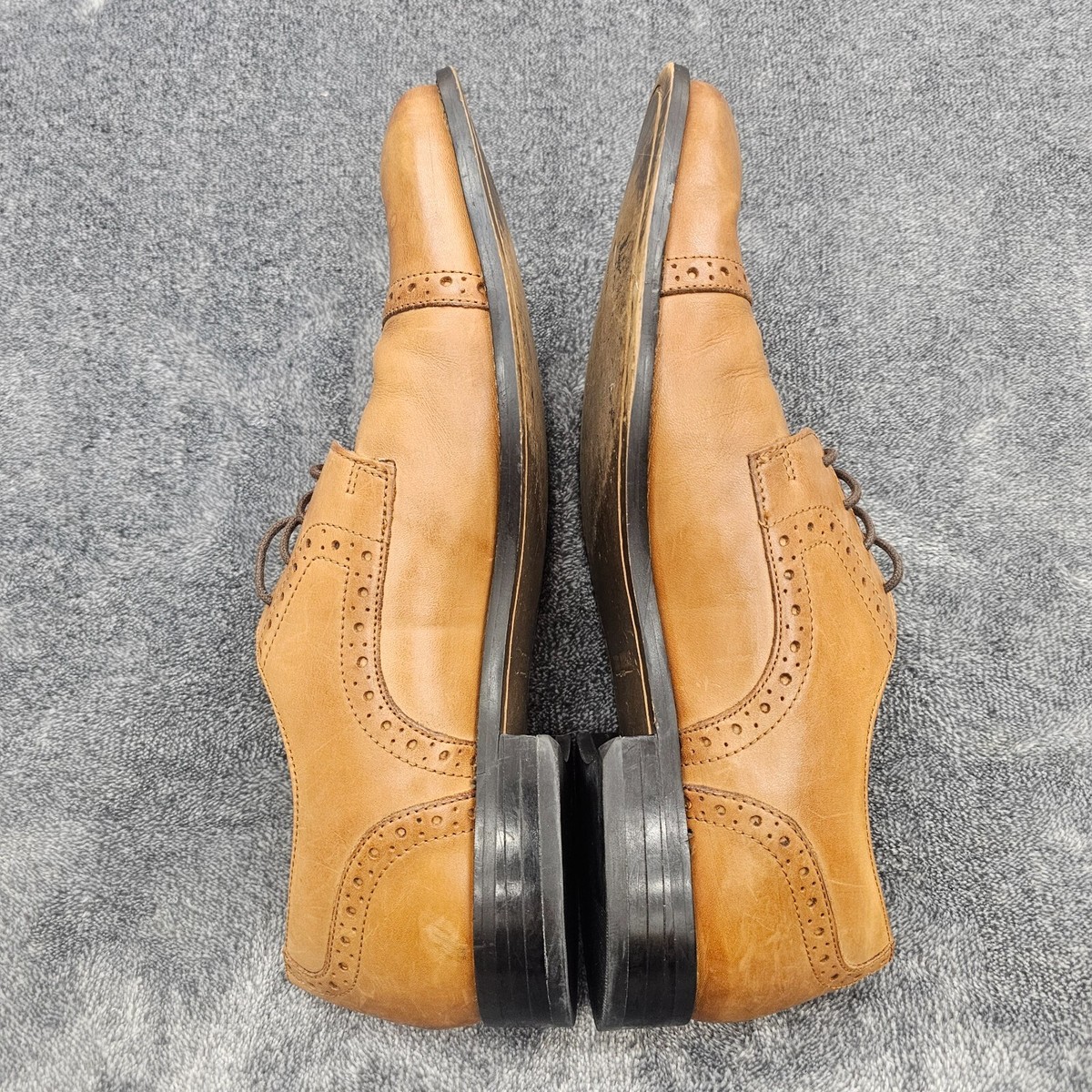 Stacy Adams Prescott Dress Shoes mens 11M Brown leather cap  display picture 2