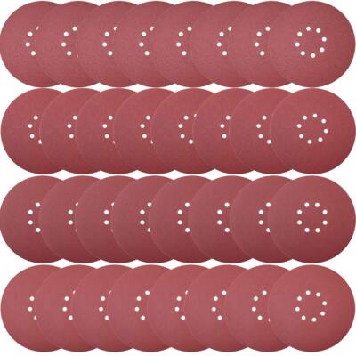 9'' 8-Hole Sanding Disc Drywall Sander Paper Hook Loop P40 60 80 120 150 180 240