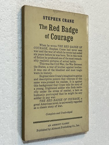 The Red Badge of Courage by Stephen Crane (1962 Airmont CL3 Paperback) - Picture 2 of 2