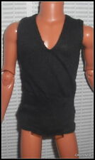 TOP KEN DOLL MATTEL ELVIS PRESLEY BLACK SLEEVELESS SHIRT CLOTHING ACCESSORY