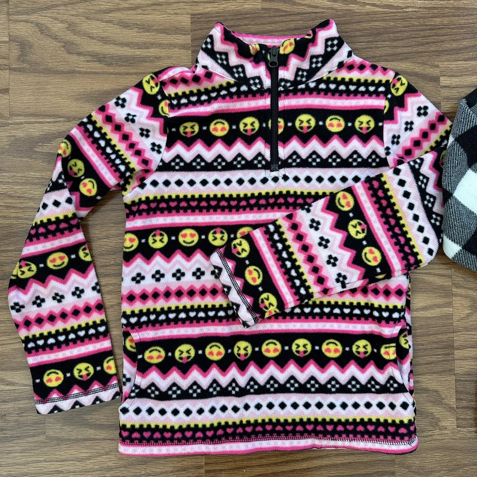 Bundle 2x The Children’s Place Girls Size M 7/8 Fleece Pullover 1/4 Zip EUC! - Imagem 2 de 4