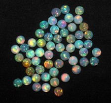 Natural Ethiopian fire opal white opal loose opal 3 mm to 8 mm round opal