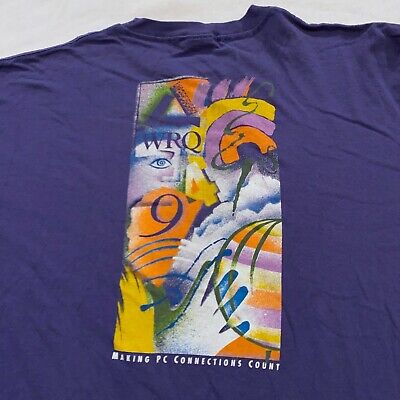 vtg 90s WRQ REFLECTION COMPUTER SOFTWARE T-Shirt XL single vtg 90s WRQ REFLECTION COMPUTER SOFTWARE T-Shirt XL single