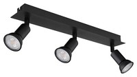Globo Drew Deckenleuchte Deckenlampe Strahler Metall Schwarz 3-Flammig B 40 Cm