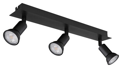 GLOBO Drew Deckenleuchte Deckenlampe Strahler Metall Schwarz 3-flammig B 40 cm