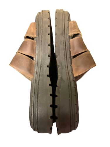 Women’s Skechers Leather Sandals 8 JAMMERS Y2K 2000’s Chunky Slip On Platform - Picture 4 of 8
