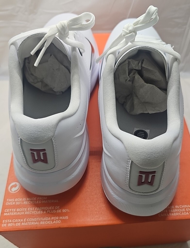 New Nike Air Zoom Tiger Woods TW20 White Red Golf Spike New Nike Air Zoom Tiger Woods TW20 White Red Golf Spike