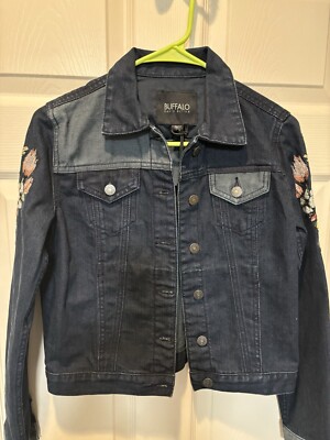 Buffalo David Bitton Flower Jean Jacket Size XS