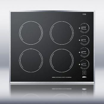 24 electric cooktop 4 burners