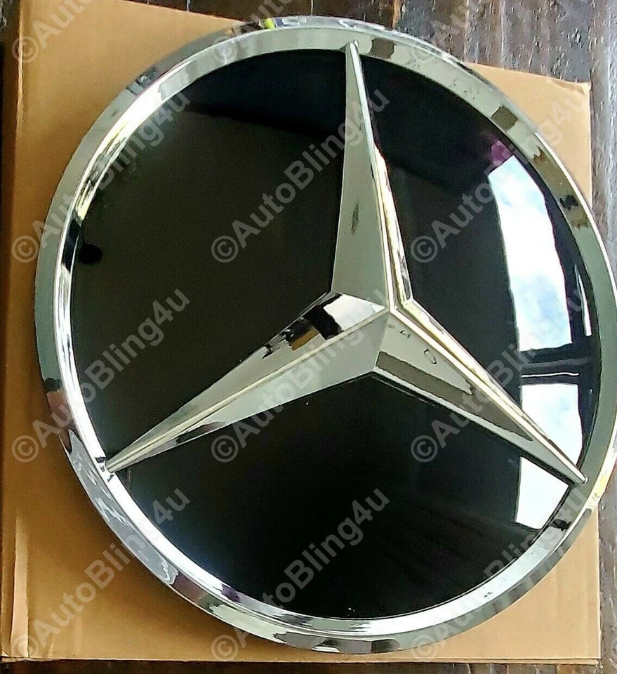 Espejo retrovisor estrella negro brillante emblema placa parrilla 20,5 cm para Mercedes Benz GLC GLE GLS Foto 3 de 3