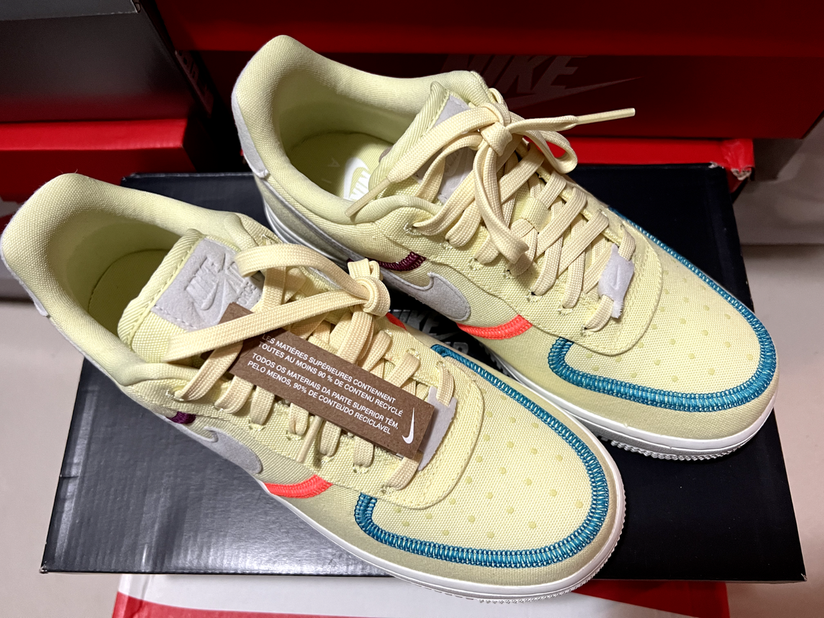 Nike Air Force 1 '07 LX Stitched Life Lime CK6572-700 Size 7