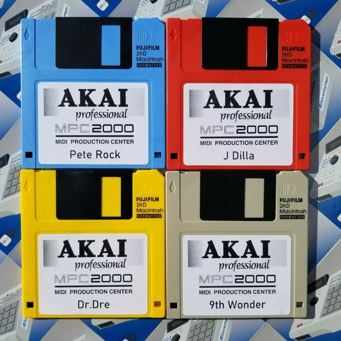 Akai MPC 2000 x20 Diskettes Drum Kit Sounds Samples Floppies
