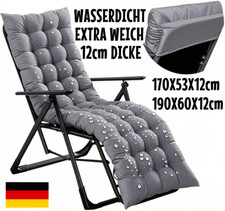 Wasserdichte Gartenliegenauflage 190x60cm 12cm Dicke Outdoor Polster Relax