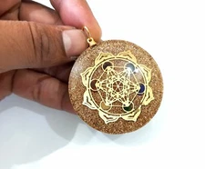 7 Chakra Metatron Cube EMF Protection 5G Protection Orgone 7 Chakra Pendant