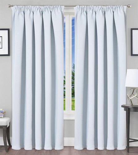 Blockout Pencil Pleat Curtains Blackout Drapes Bedroom Thermal Insulated 1PC - Picture 2 of 141