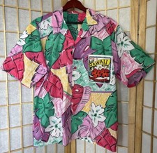 NWT Made In Hawaii Surf Line USA Men's Colorful Button Shirt Sz Large Vintage