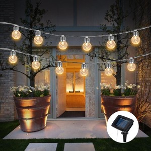 3 8m 10led Solar Lichterkette Aussen Beleuchtung Warmweiss Party Garten Dekoration Ebay