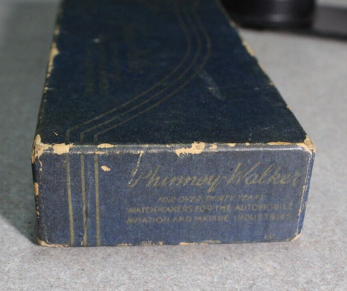 Phinney-Walker Antique Car Auto Mirror with Clock With Original Box Rare - Picture 8 of 9