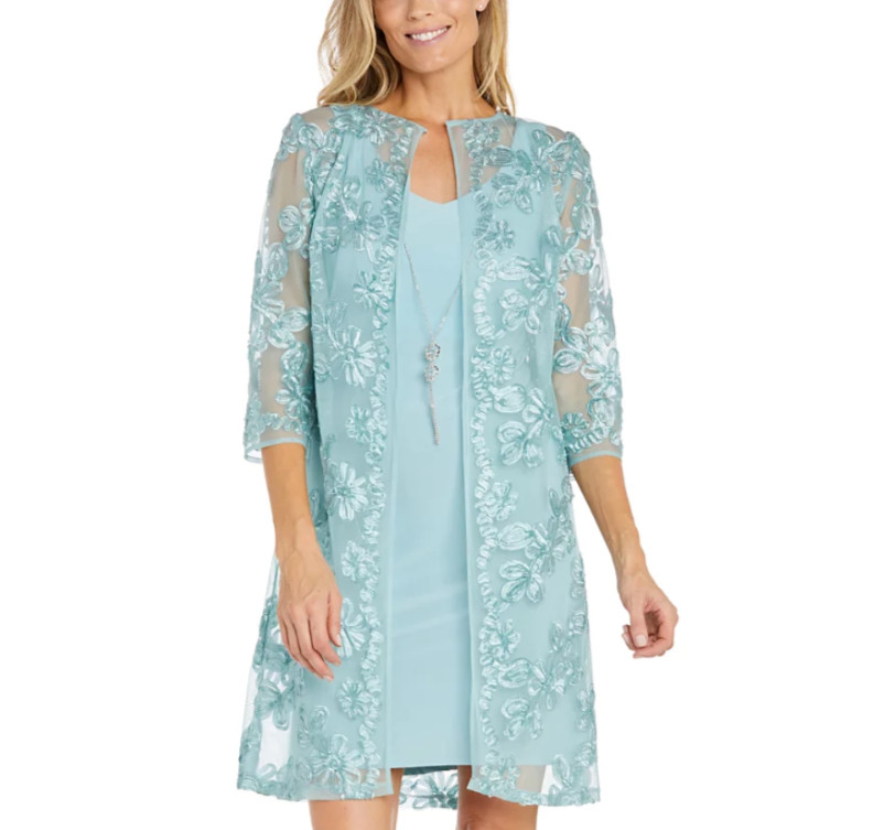 Жакет с вышивкой R & M Richards Petite # 1A, НОВИНКА 2036 года