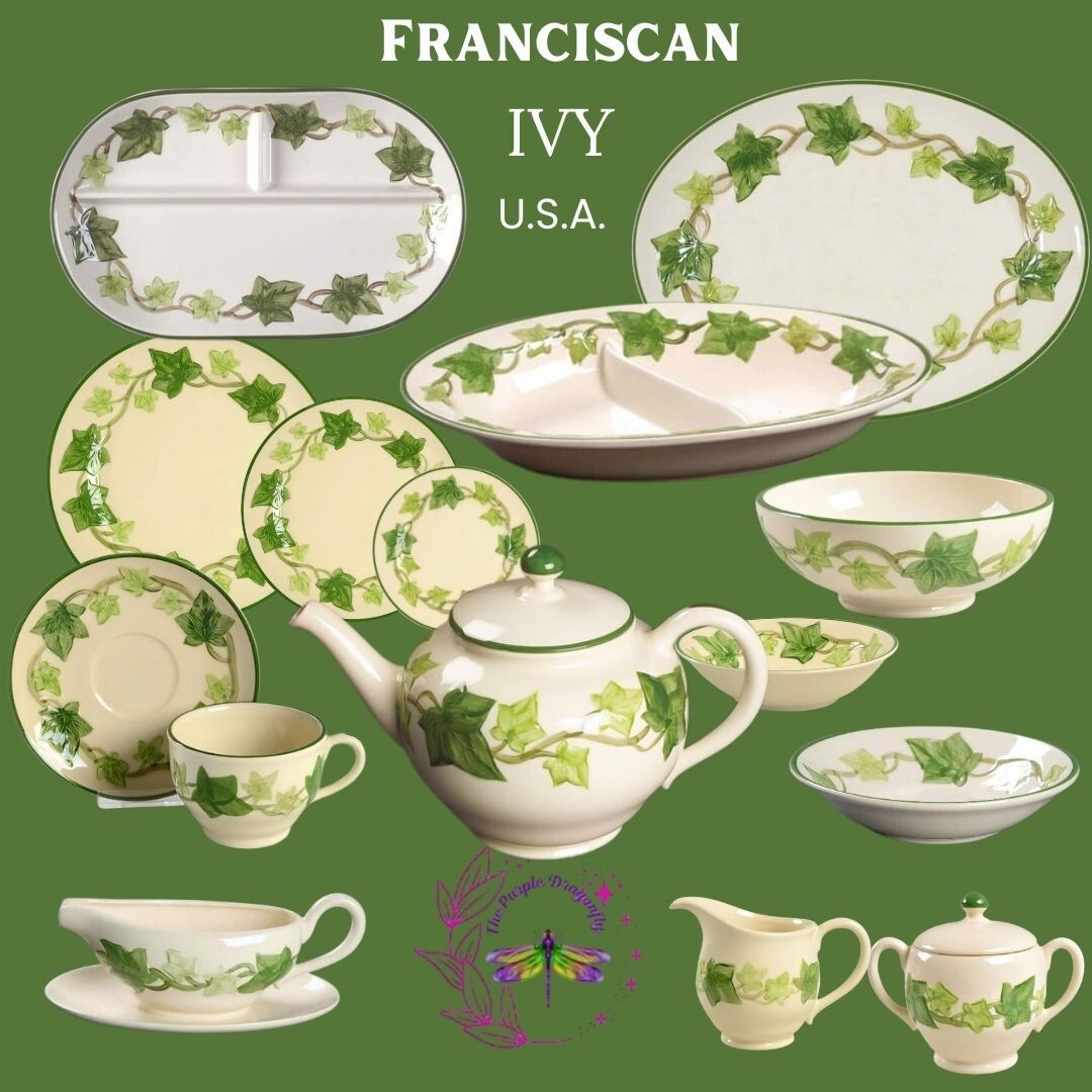 Vintage Franciscan Ivy Made in USA* I Love Lucy Dinnerware *Free Shipping
