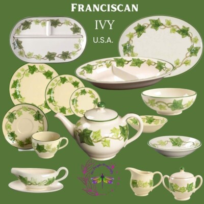 Vintage Franciscan Ivy Made in USA* I Love Lucy Dinnerware *Free Shipping 