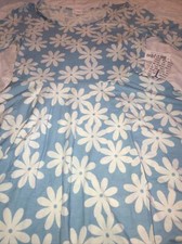 Lularoe Nicole Blue White Large Daisy Floral Dress 🦄 Unicorn XL 18/20 Pockets