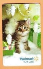 Collectible 2010 Walmart Gift Card - Christmas Kitten - No Cash Value - VL11029