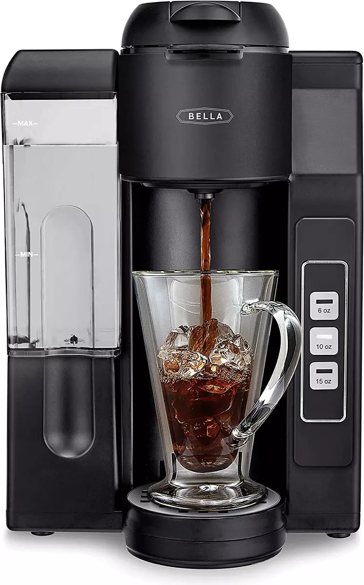 Dual coffee maker with k clearance cup