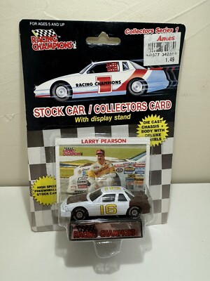 Racing Champions Stock Car #16 Larry Pearson 1990 NASCAR 1:64 Die Cast