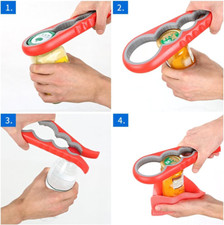 Apriscatole in Silicone, 6pcs Apri Barattoli Silicone per Anziani con Mani Artritiche o Deboli