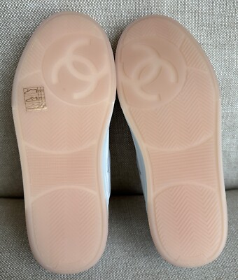BNIB Authentic CHANEL White Calfskin with Pink Shoe Laces BNIB Authentic CHANEL White Calfskin with Pink Shoe Laces
