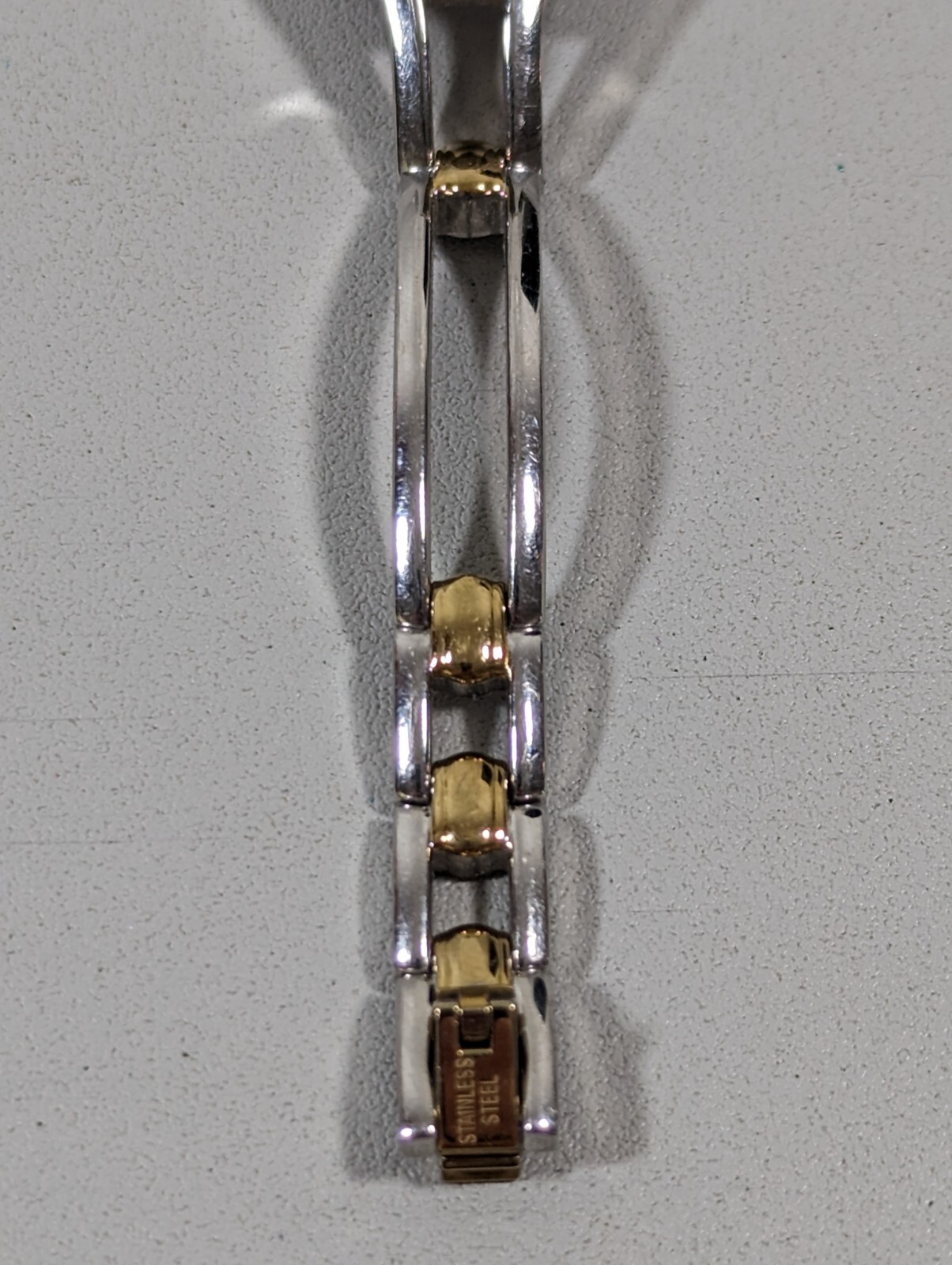 Relic Silver Tone Dial Rectangle Case Two Tone Br… - image 3