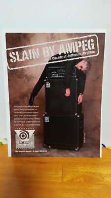 AMPEG SVT-II BASS AMPLIFIER PRINT AD 11 X 8.5 JEFFERSON AIRPLANE JACK CASSIDY B3