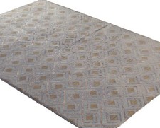Bashian Rugs Hand Tufted Runner Viscose Morocco Light Blue -2'6" x 8'