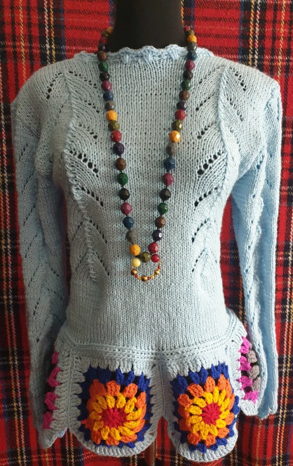 Süßer Pullover, gehäkelt und gestrickt - Bild 4 von 4