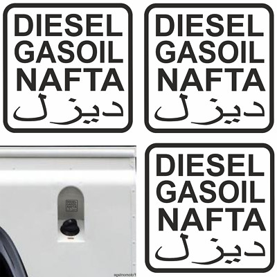 Generisch Diesel Texte Sticker Offroad NAFTA Gasoil Car Tang Targa 4x4 8x6cm Colore: Bianco - Foto 10