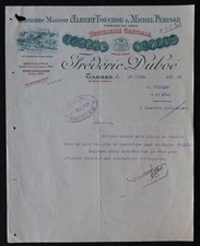 Facture TARBES 1930 distillerie DUBOE FOUCHOU PERISSE Cognac billhead 139