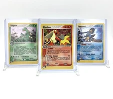 Pack Of Three Clear Trading Card Display Stands For Regular Toploaders