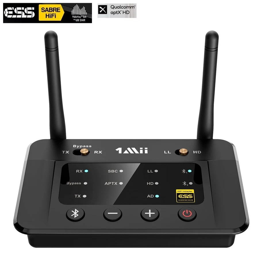 Audio Empfänger / Transmitter Bluetooth, ESS SABRE DAC, AptX HD Optical 1Mii