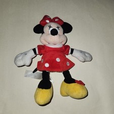 Disney Parks Minnie Mouse Plush Stuffed Animal Red Polka Dot Dress Bow