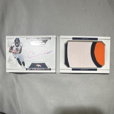 2017 National Treasures Rookie Prime Jumbo Booklet Carlos Henderson /99 Auto RC