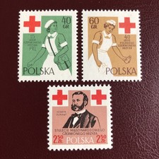 Poland Stamps 1959 MNH Anniversary Of The Polish Red Cross