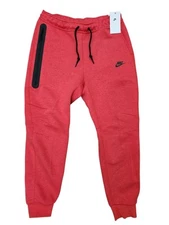 Nike Tech Fleece Joggers Black Red FB8002-672 Men's Sz Large